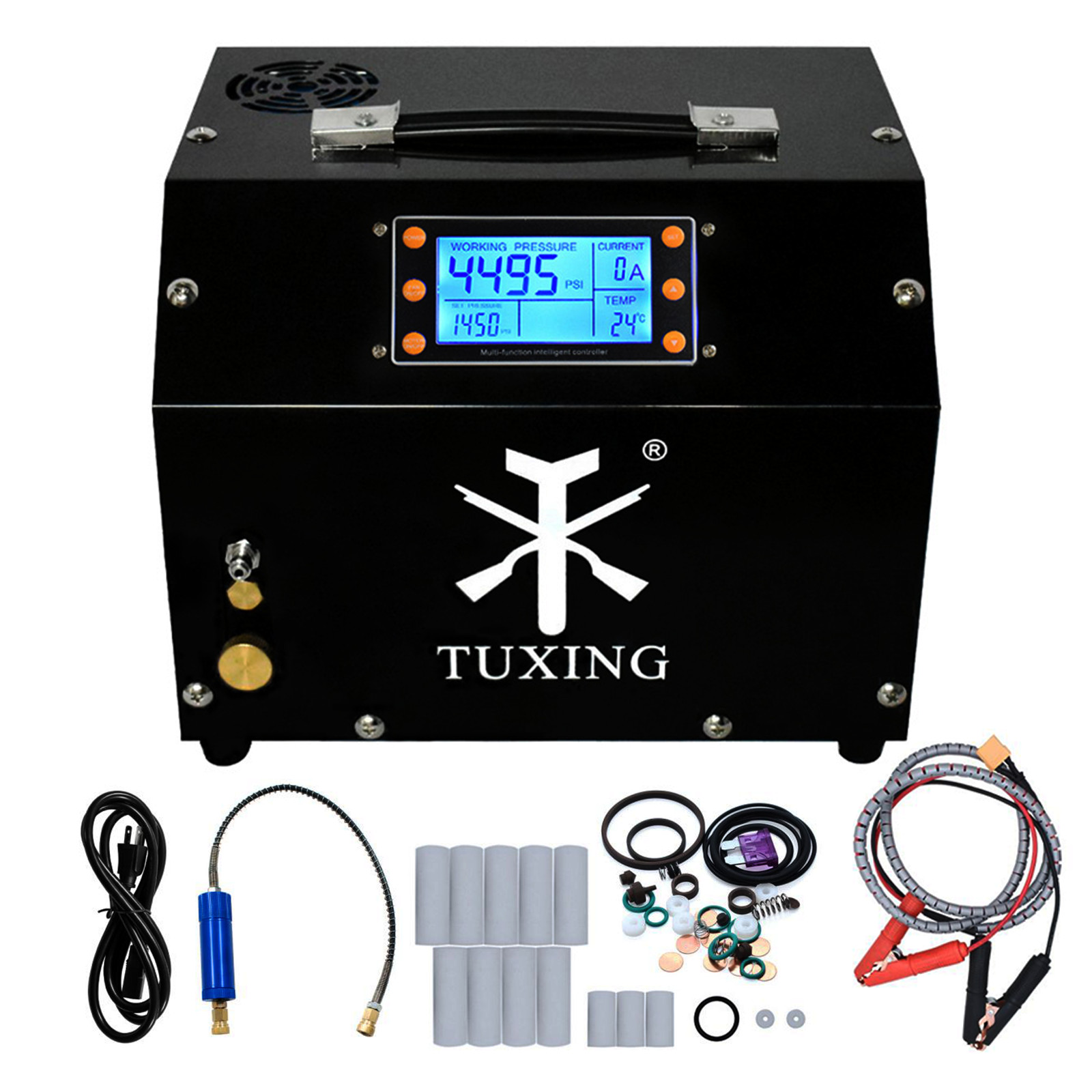 TUXING Portable PCP Air Compressor 4500Psi, Auto-Stop High Pressure Compressor TUXING Portable PCP Air Compressor 4500Psi, Auto-Stop High Pressure Compressor