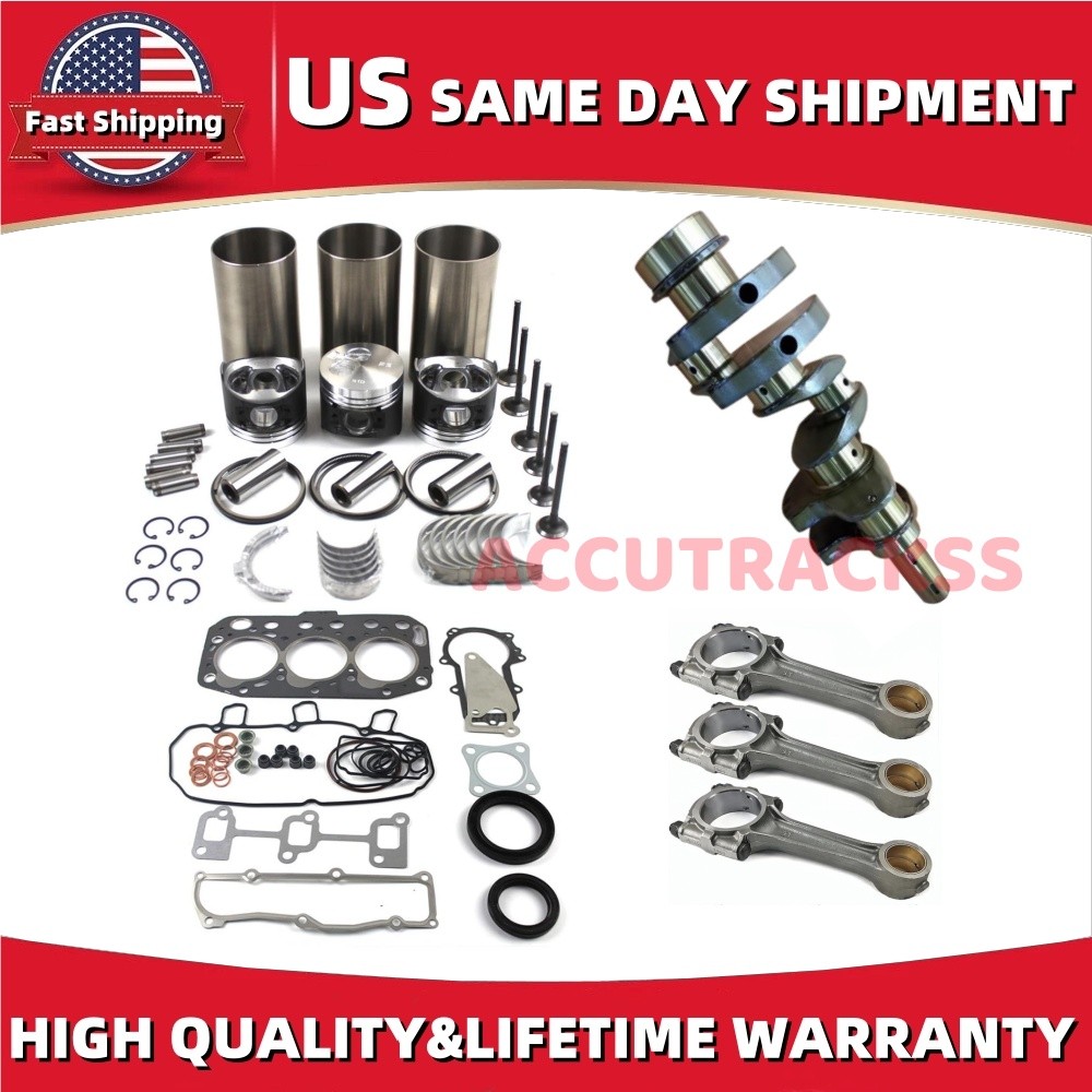 3TNV70 3TNV70-AJUV Crankshaft Overhaul Rebuild Kit Rod For Yanmar Engine Repair