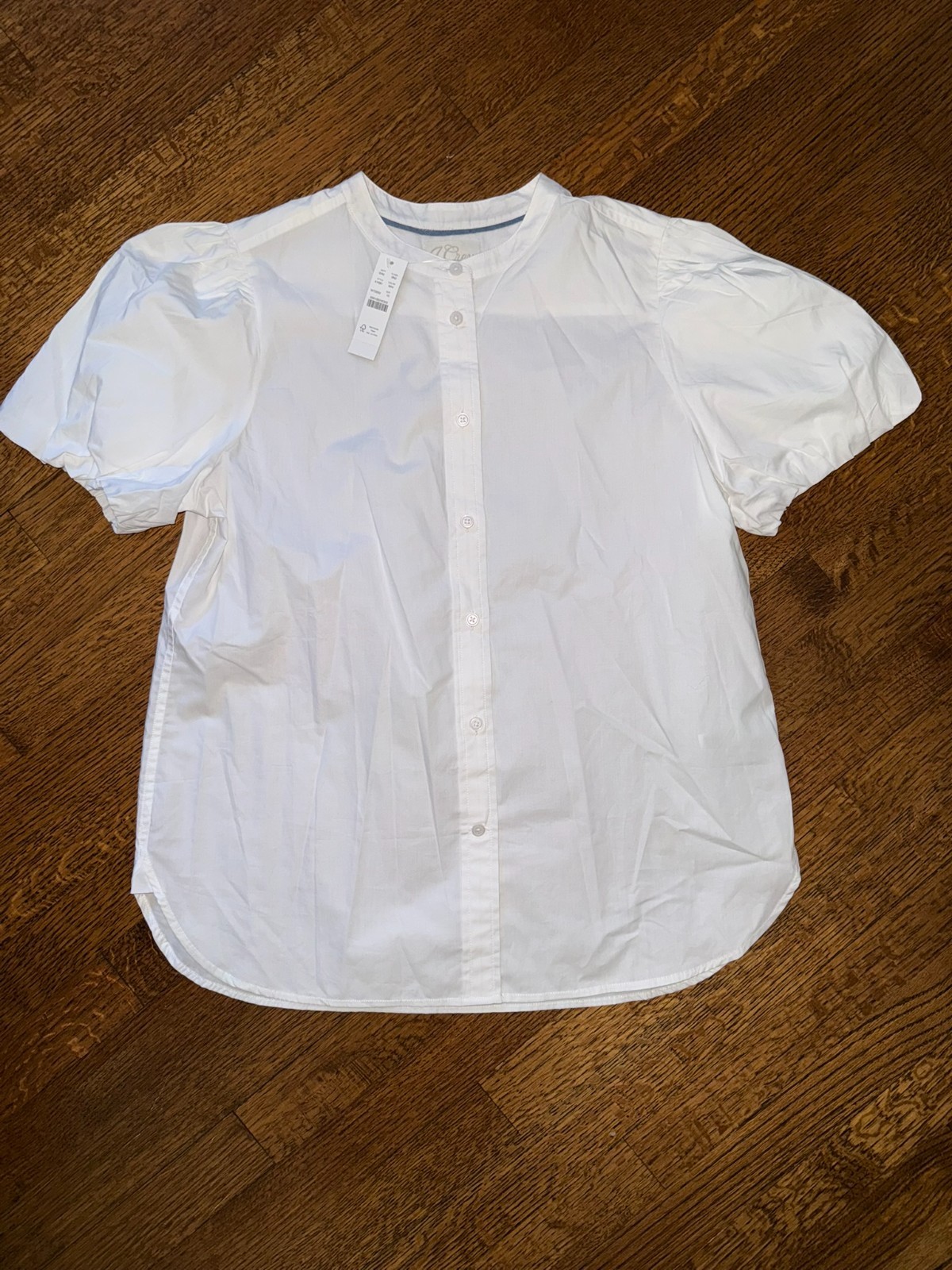 NWT J.Crew Classic-Fit Short Puff-Sleeve Shirt - White - Size 10 NWT J.Crew Classic-Fit Short Puff-Sleeve Shirt - White - Size 10