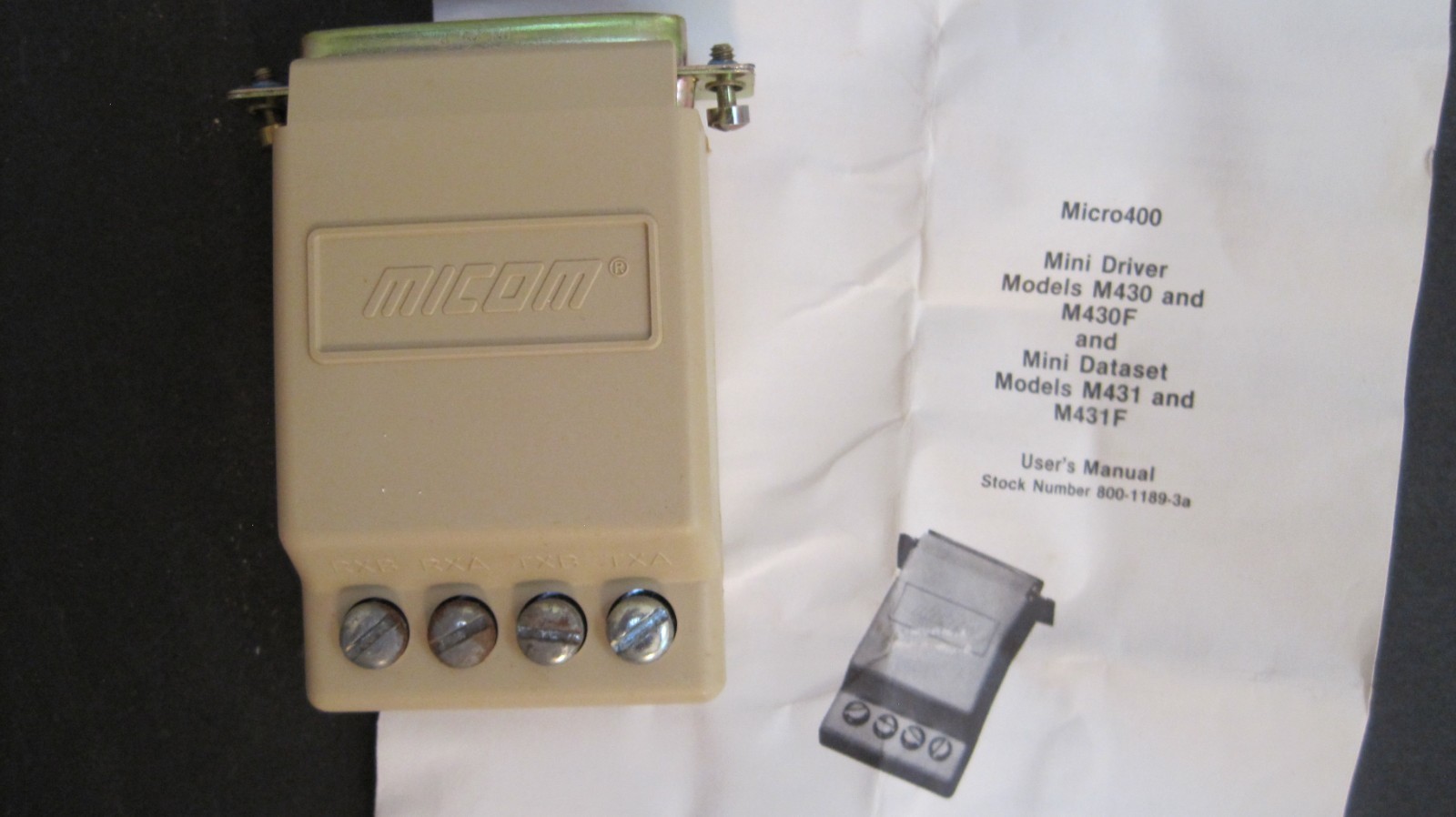 4 Vintage MICOM Micro400 M430 Mini Line Drivers w/ Original Boxes & Manual 4 Vintage MICOM Micro400 M430 Mini Line Drivers w/ Original Boxes & Manual