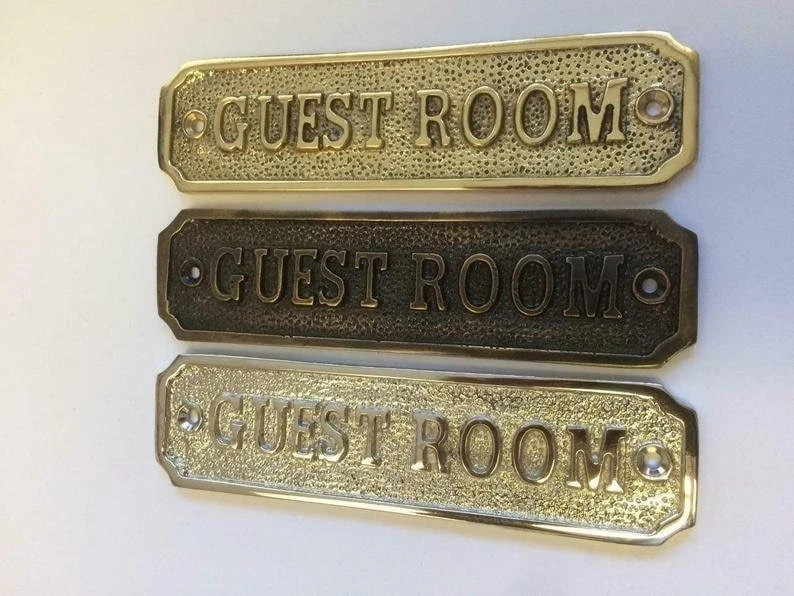 Customized Cast brass custom door signs - Personalized plaques - Outdoor plaques