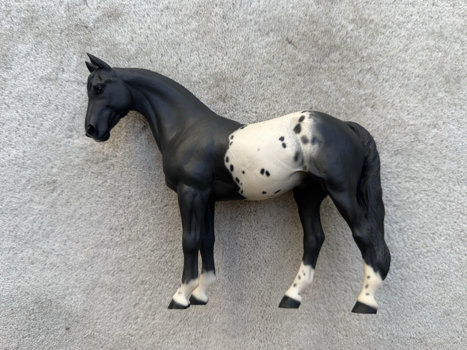 RARE Model Horse Resin North Light Custom? OOAK? Black Appaloosa Hanoverian UK RARE Model Horse Resin North Light Custom? OOAK? Black Appaloosa Hanoverian UK