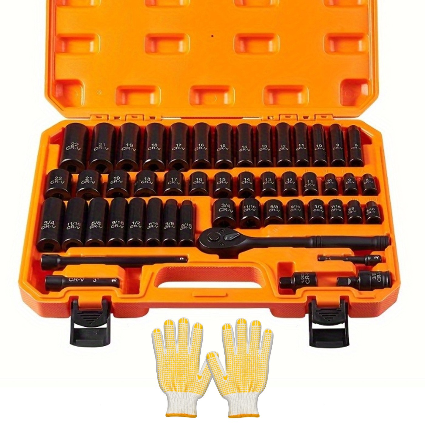 999/218/123/96/53/50 Pieces of Impact Socket Kit with Ratchet -3/8 Inch Drive 999/218/123/96/53/50 Pieces of Impact Socket Kit with Ratchet -3/8 Inch Drive