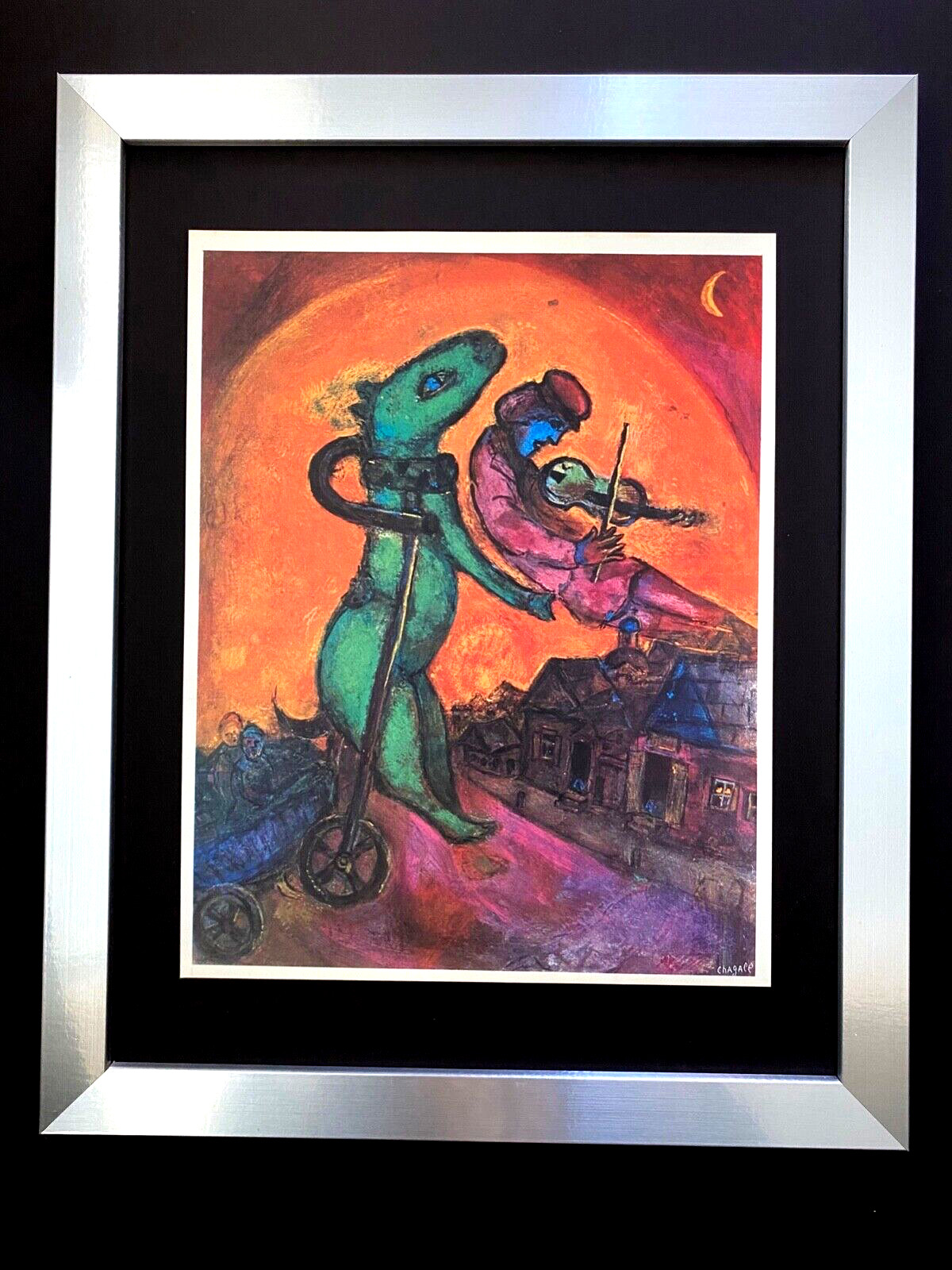 MARC CHAGALL + 1973 BEAUTIFUL SIGNED PRINT  FRAMED + BEAUTIFUL + BUY NOW