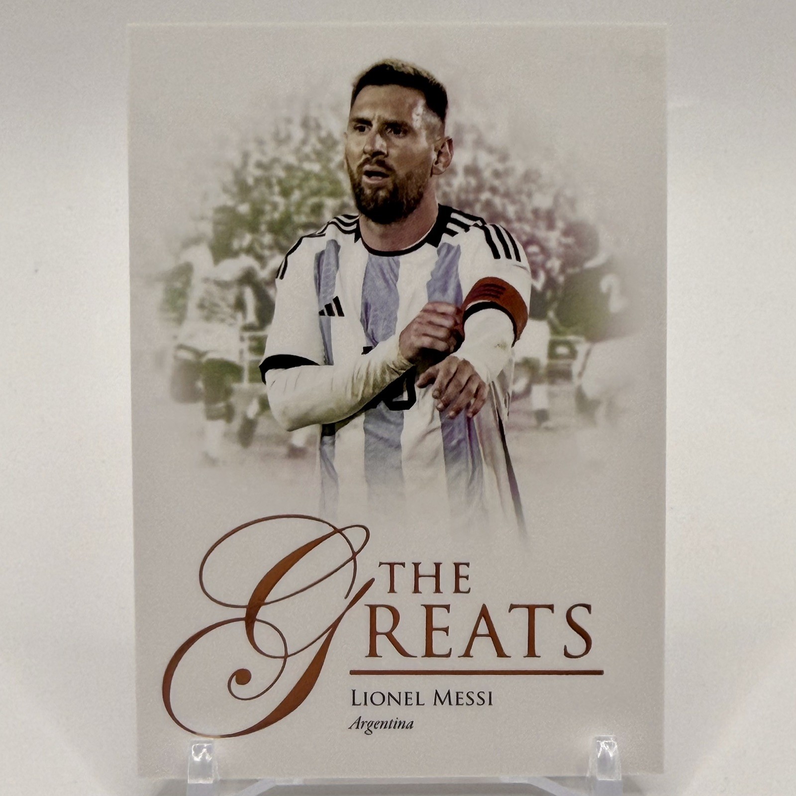 Lionel Messi 2023 Futera Unique The Greats #114 Argentina PSG Inter Miami