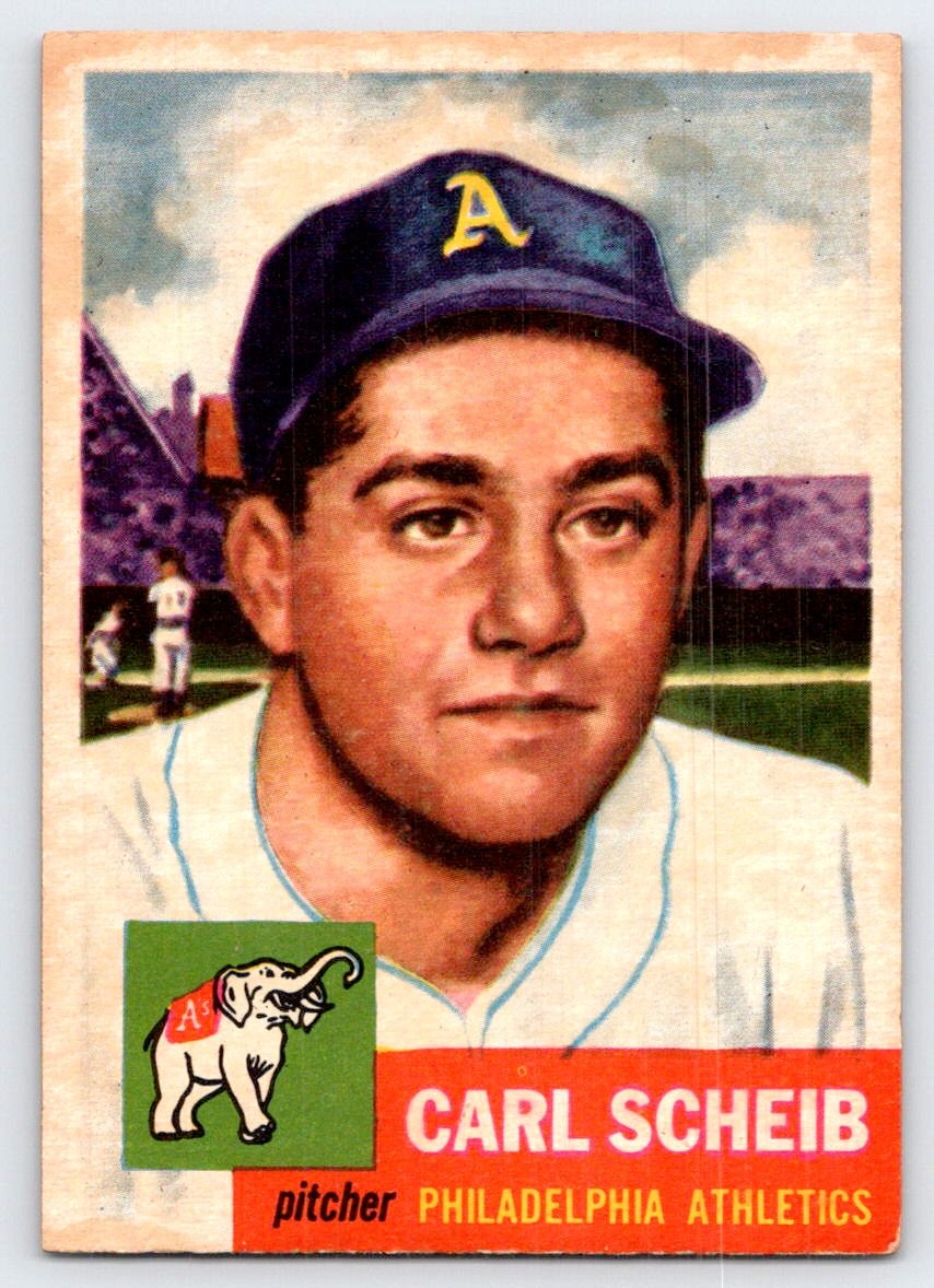 1953 Topps Carl Scheib #57 Athletics 1953 Topps Carl Scheib #57 Athletics