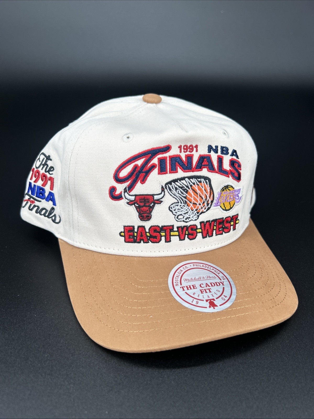 Mitchell & Ness 1991 NBA Finals Bulls vs Lakers Snapback Hat NWT Jordan Era