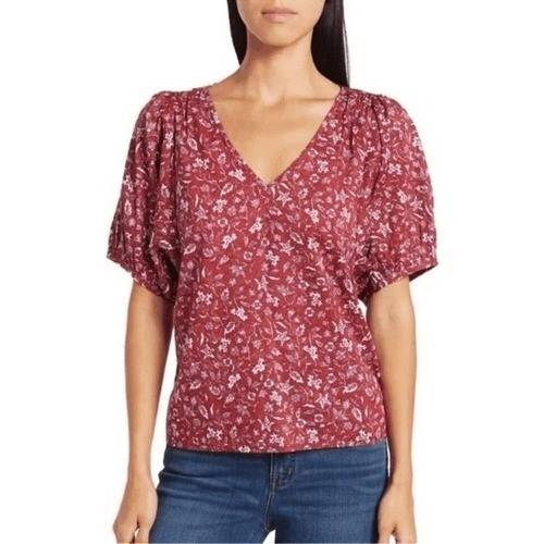NWT Madewell Floral V-Neck Top Sz S NWT Madewell Floral V-Neck Top Sz S