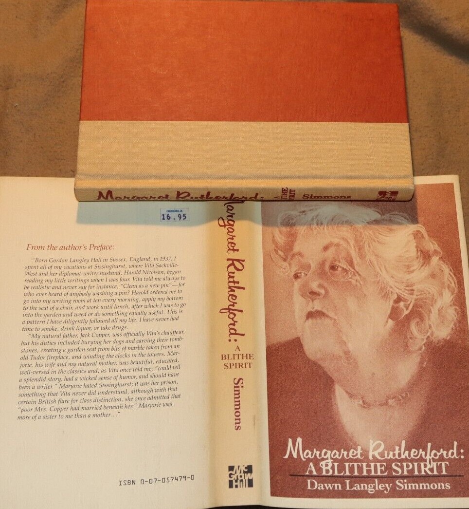 MARGARET RUTHERFORD: A Blithe Spirit by Dawn Simmons NOS 1st Edition hc/dj