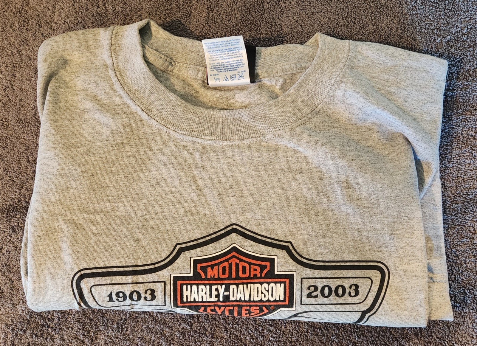 Vintage Harley Davidson T-Shirt XL 1903-2003 The Ride Home 100th Anniversary Vintage Harley Davidson T-Shirt XL 1903-2003 The Ride Home 100th Anniversary