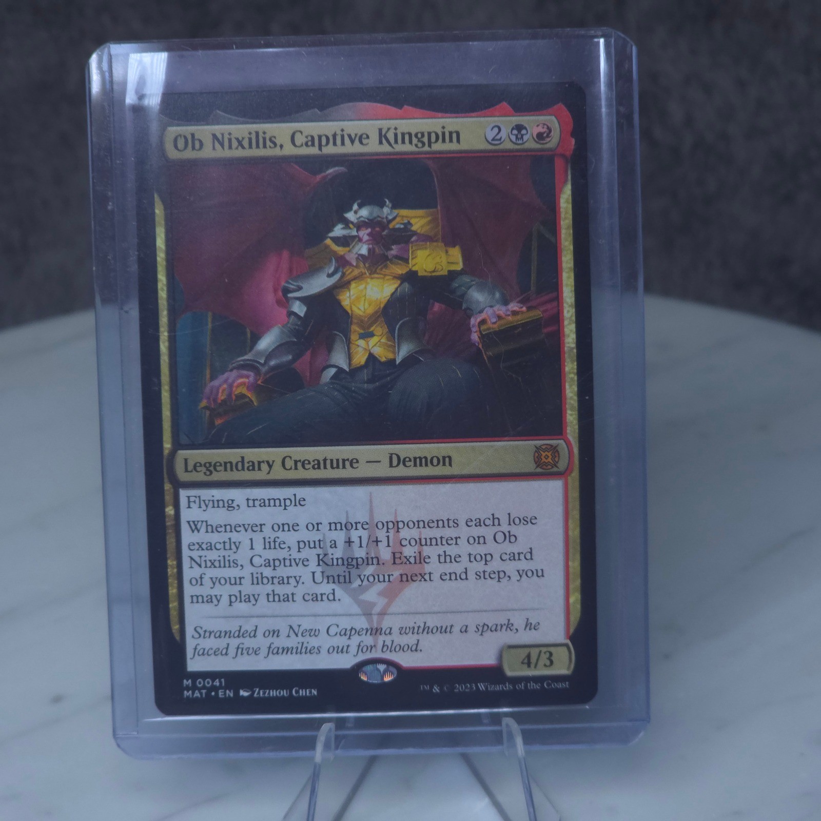 Magic The Gathering Ob Nixilis Captive Kingpin Card Mythic Rare Black Red 0041