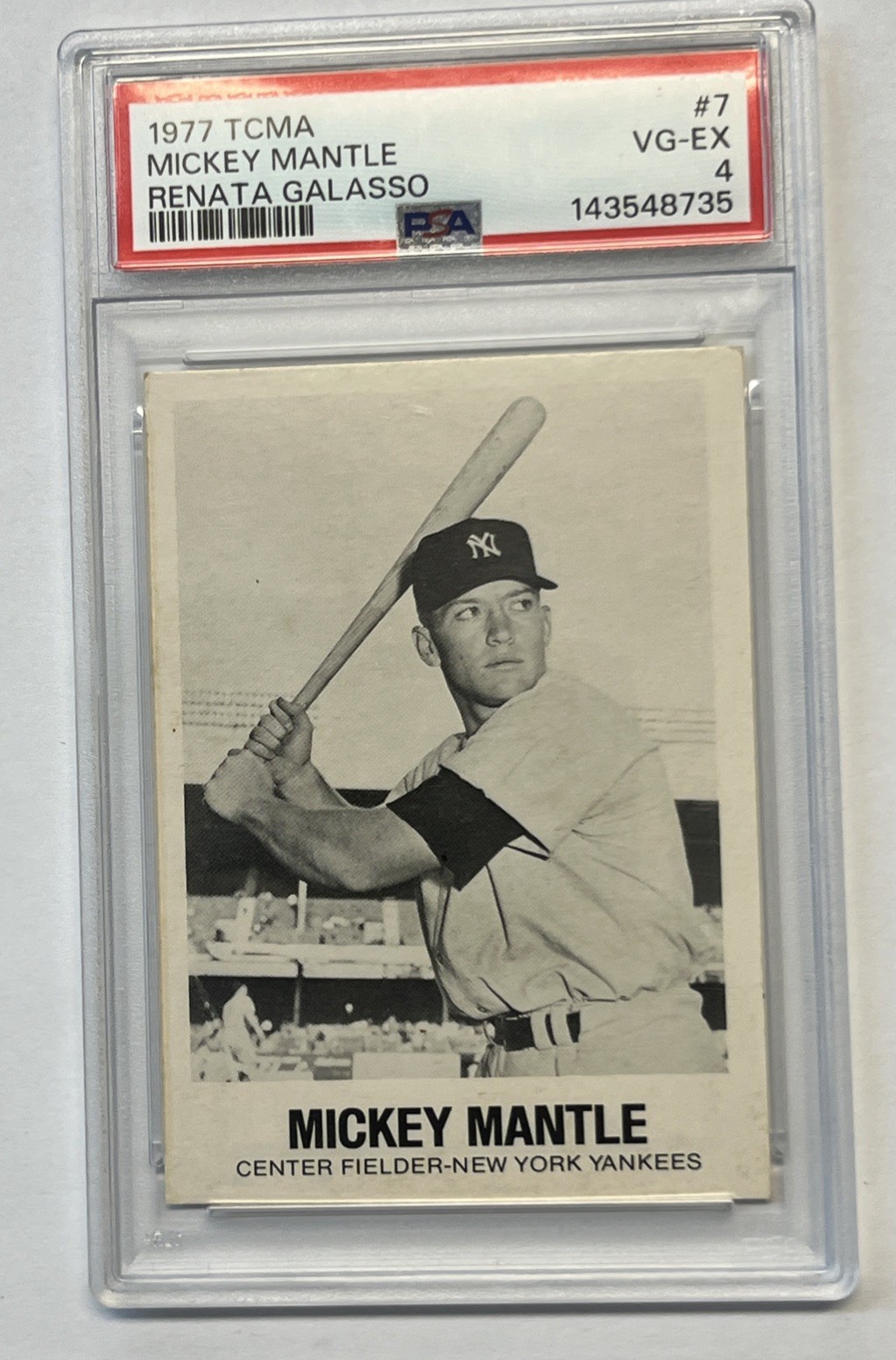 1977-84 TCMA Renata Galasso - Series 1 Mickey Mantle #7 1977-84 TCMA Renata Galasso - Series 1 Mickey Mantle #7