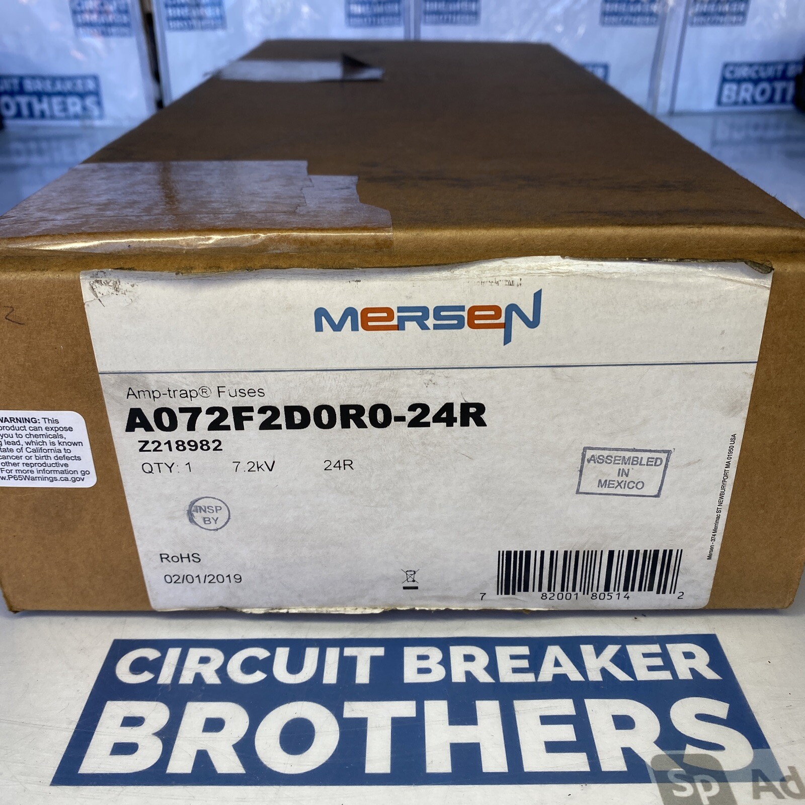 NEW FERRAZ SHAWMUT MERSEN A072F2D0R0-24R 7.2kV Motor Circuit Back Up Power Fuse NEW FERRAZ SHAWMUT MERSEN A072F2D0R0-24R 7.2kV Motor Circuit Back Up Power Fuse