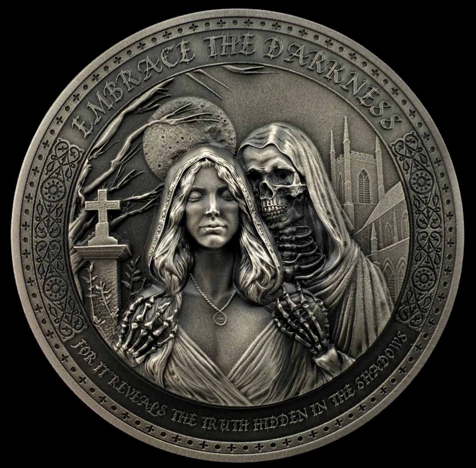 Tormint’s Embrace The Darkness Coin 1oz Ultra High Relief Bar Tormint’s Embrace The Darkness Coin 1oz Ultra High Relief Bar