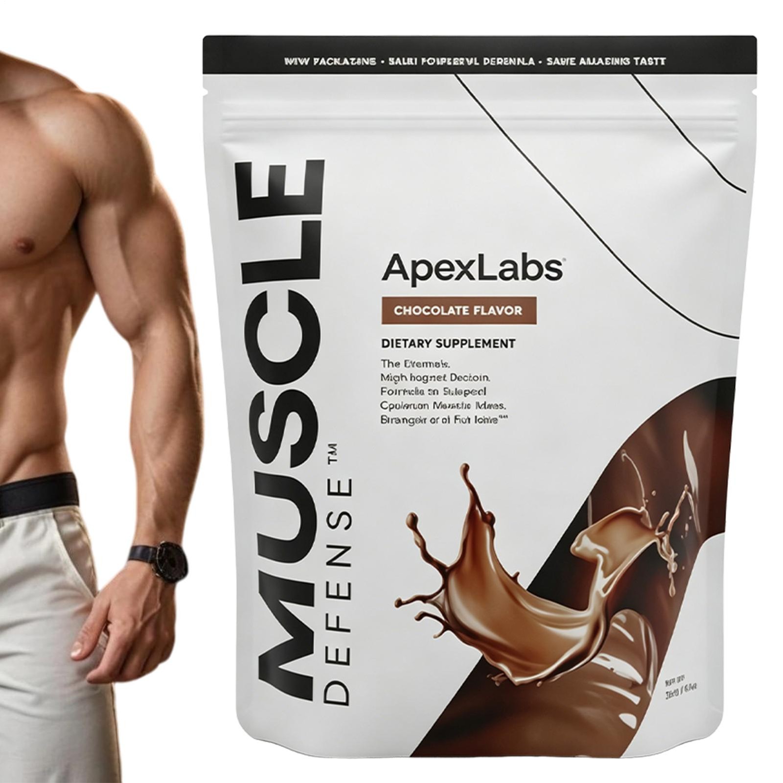 New Apex Labs Muscle Defense Chocolate Flavor- 8.57 OZ - EXP 2027 1