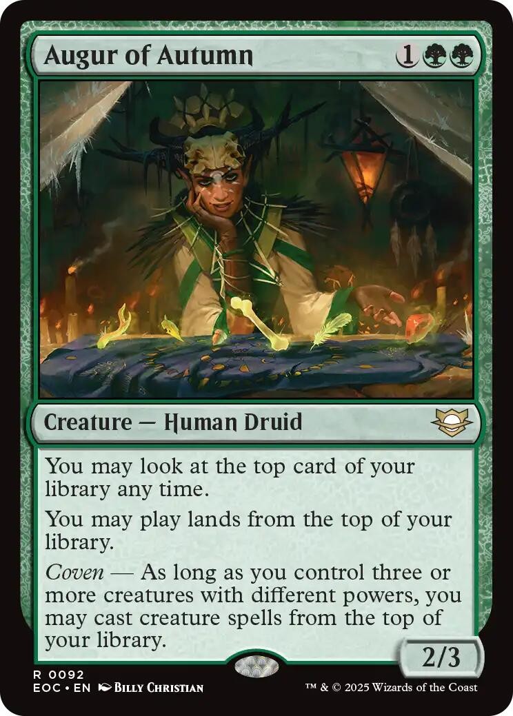 NM - Augur of Autumn EOC - 92 Commander: Edge of Eternities NM - Augur of Autumn EOC - 92 Commander: Edge of Eternities