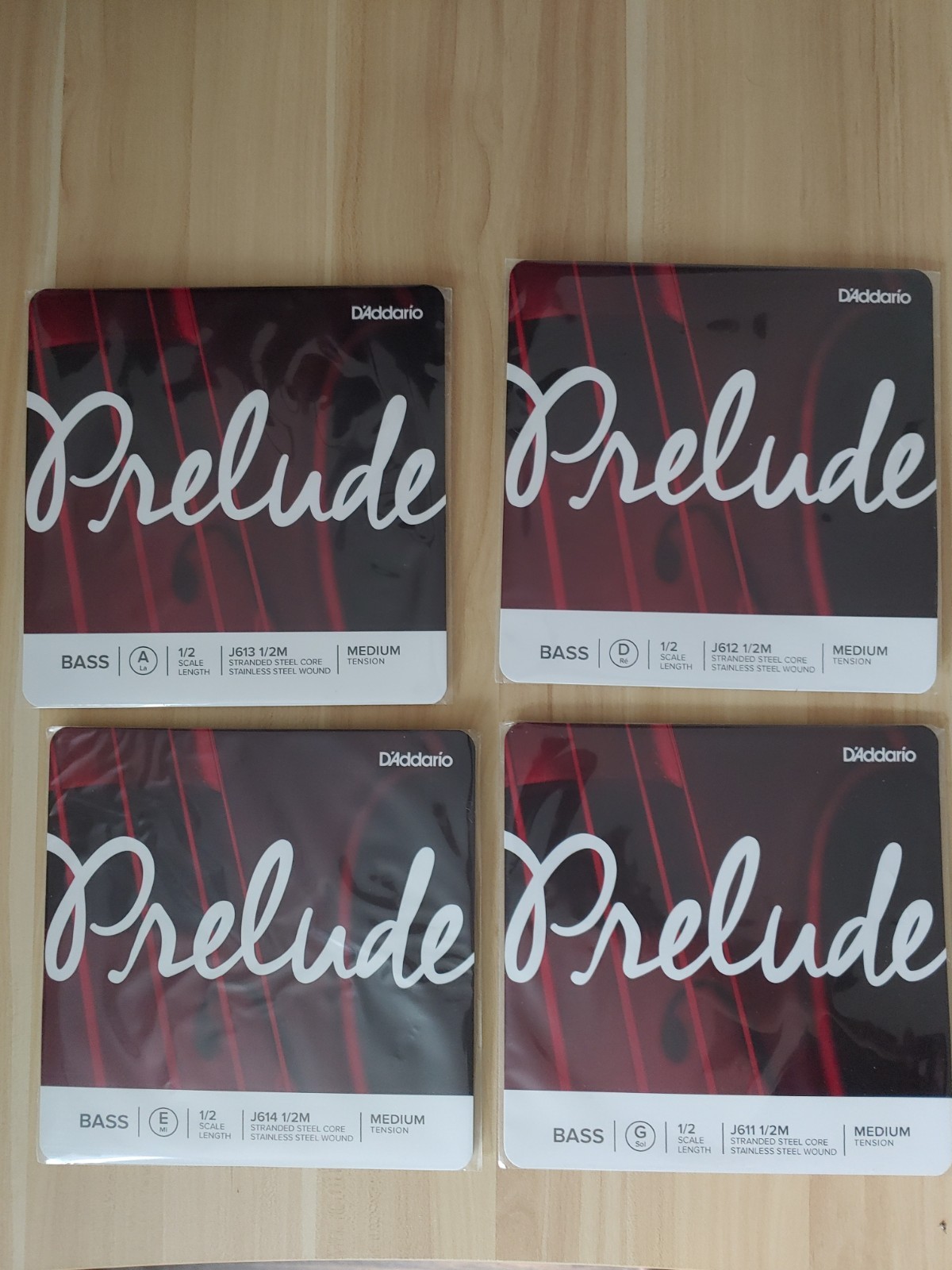 D\'Addario Prelude Series Double Bass String Set 1/2 Size D\'Addario Prelude Series Double Bass String Set 1/2 Size