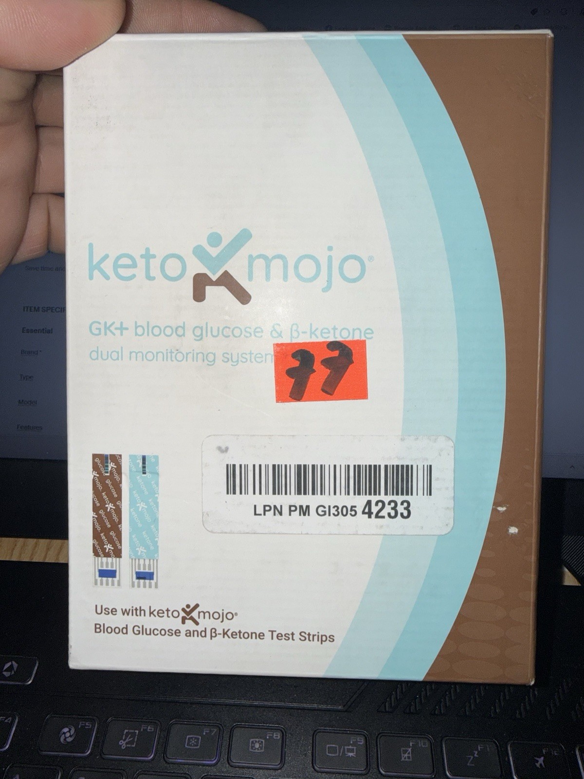 Keto Mojo GK+ Blood Glucose & Ketone Dual Monitor Kit