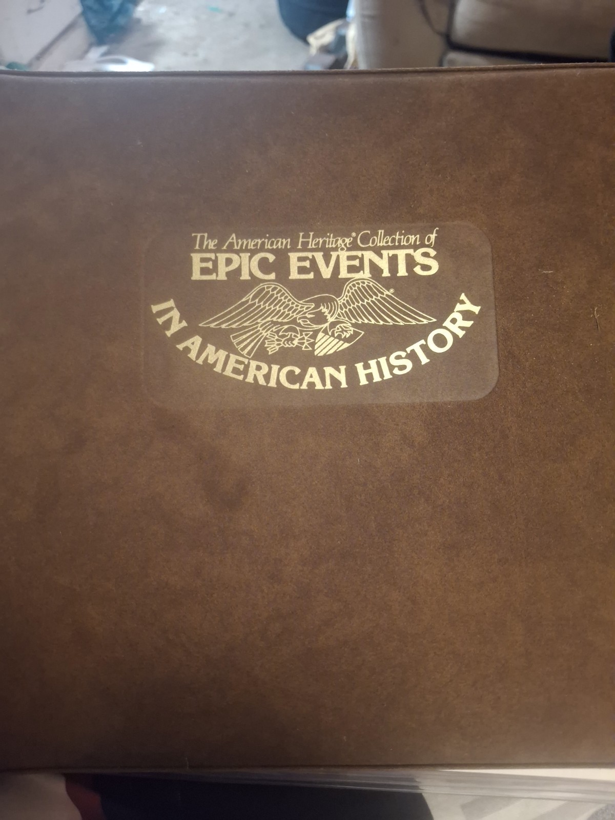 Epic Events in American History First Day Cover Album, Brown, FDOI Cancel Epic Events in American History First Day Cover Album, Brown, FDOI Cancel