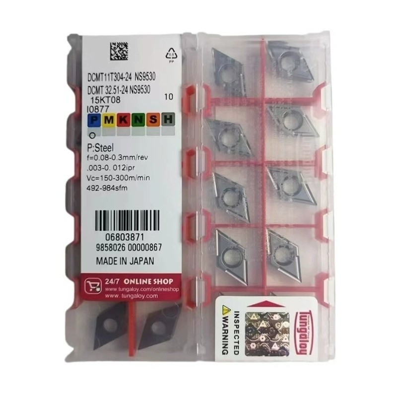 DCMT11T304-24 NS9530 DCMT32.51-24 CNC Carbide inserts turning blade 10pcs DCMT11T304-24 NS9530 DCMT32.51-24 CNC Carbide inserts turning blade 10pcs