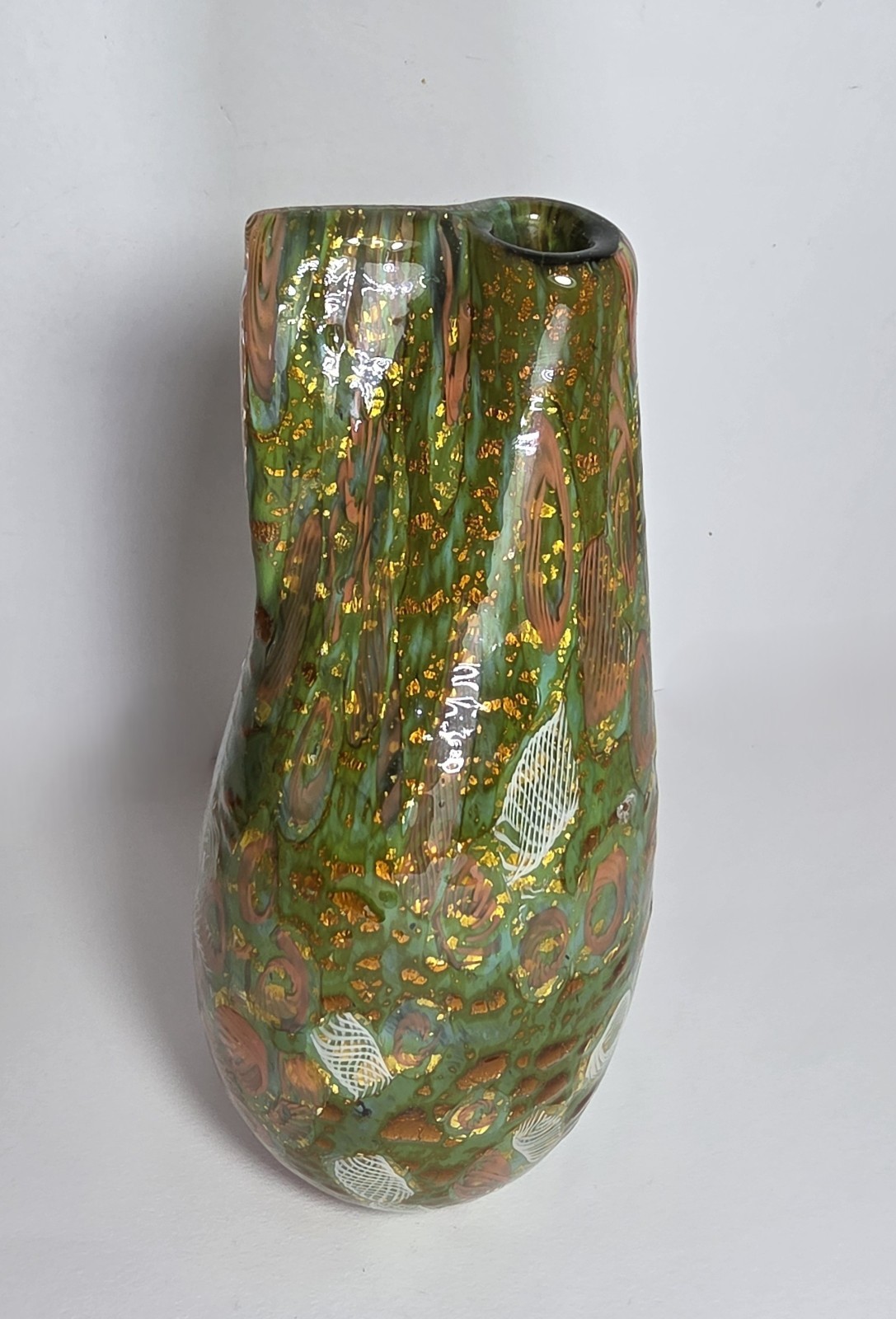 AVEM Byzantine All Fruits Giulio Radi Murano Vintage 1950s Gold Zanfiric Vase