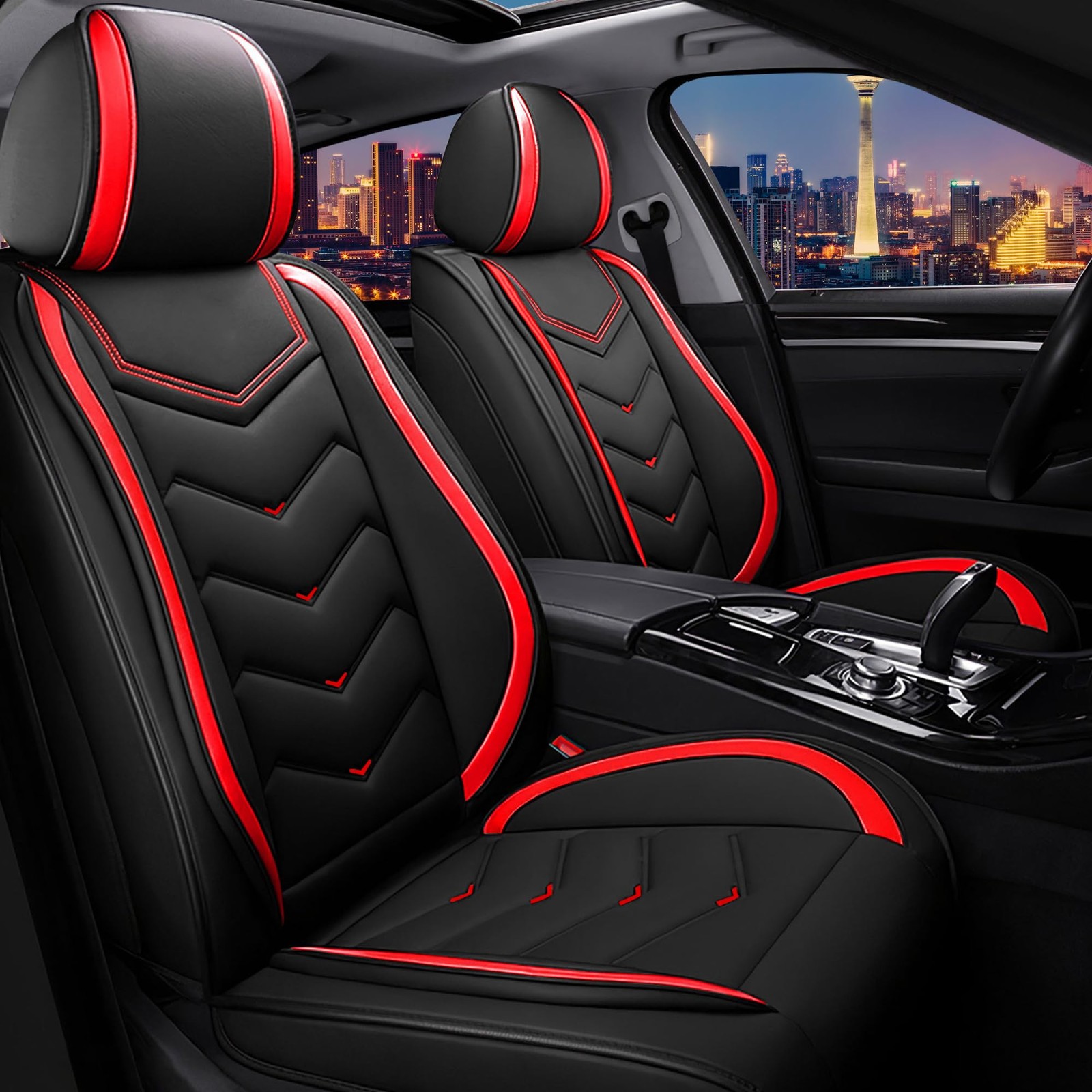 Car Seat Covers for Pontiac G8 2008 2009 Standard Nappa Sport 2 Seats Black Red