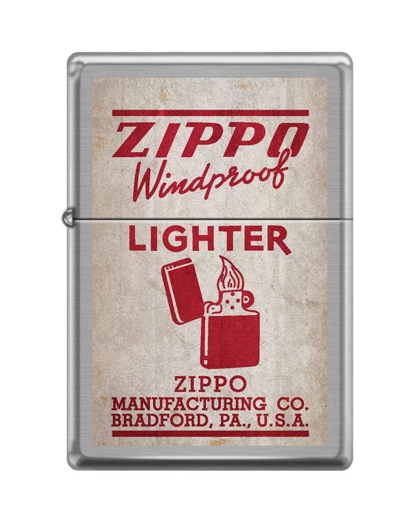 Zippo 82142 vintage zippo box top windproof lighter bradford distressed Lighter