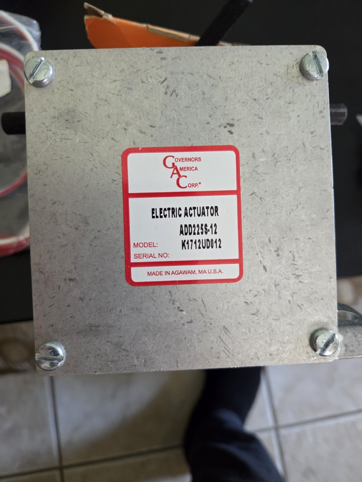 ADD225S-12 Governors Of America Actuator ADD225S-12 Governors Of America Actuator