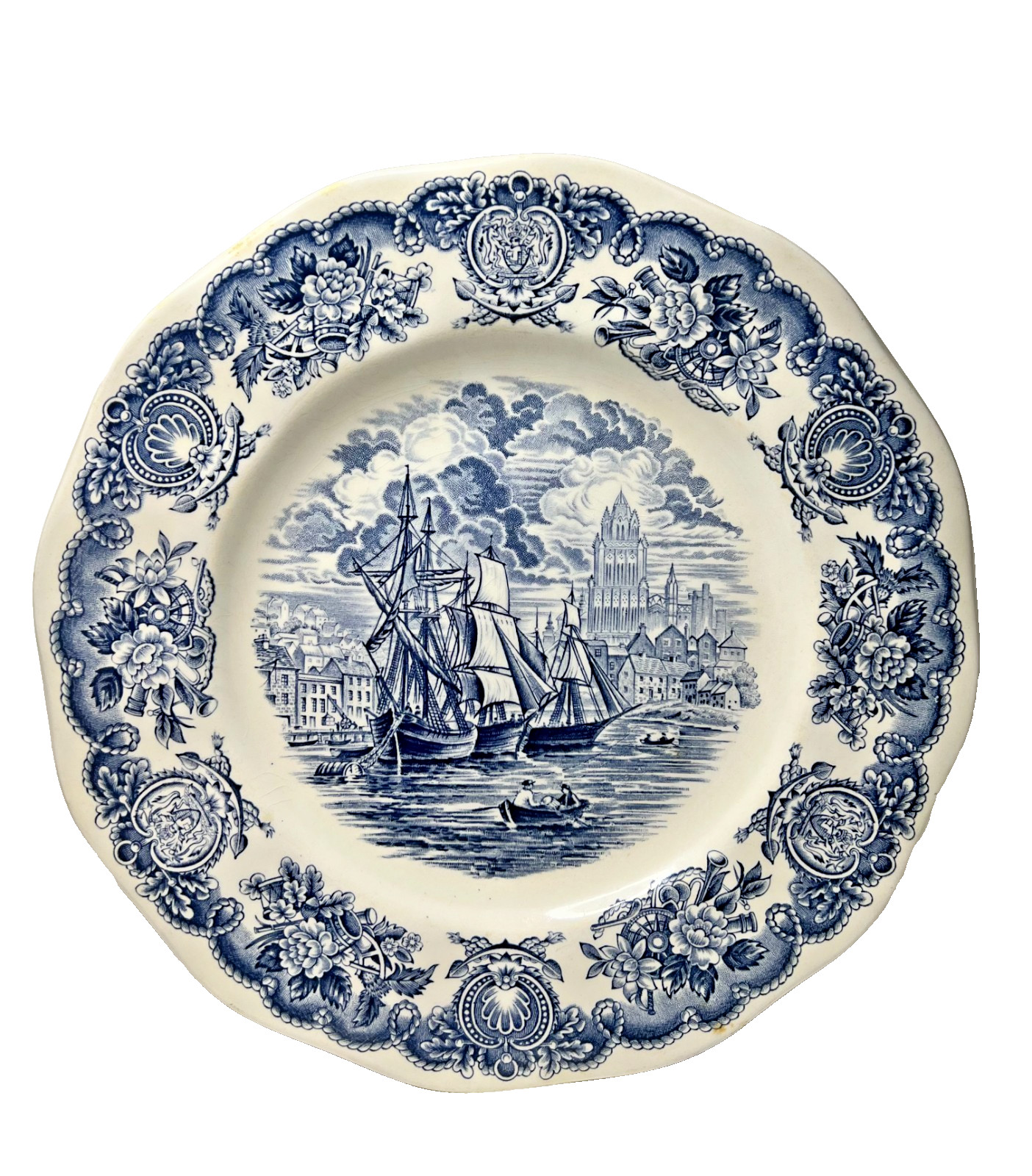Port of Bristol • Historical Ports of England • Blue & White Decorative Plate Port of Bristol • Historical Ports of England • Blue & White Decorative Plate