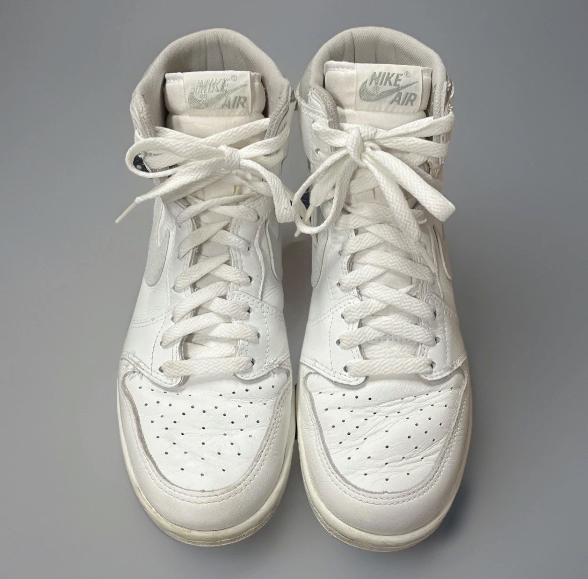 Vintage 1985 Nike Air Jordan 1 OG High Natural Grey Soft Foam 8.5 Rare Condition