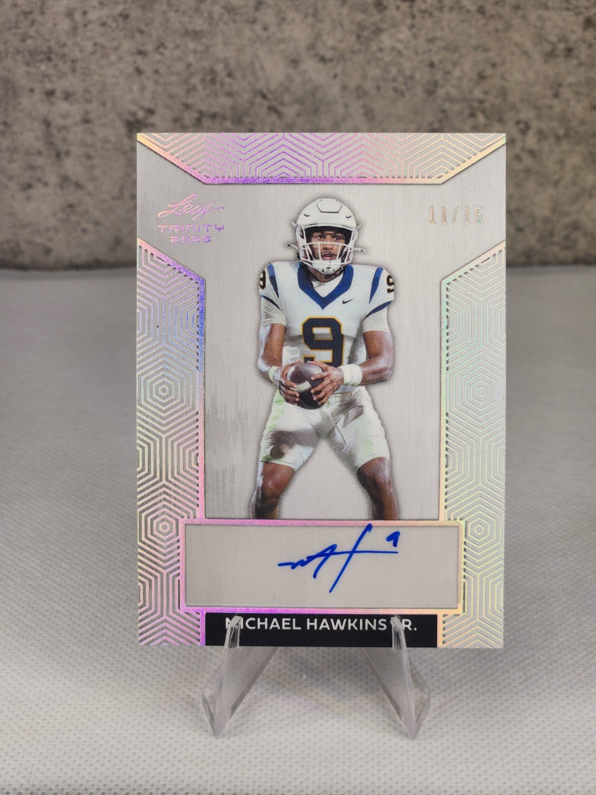 2026 Leaf Trinity Michael Hawkins Jr Rookie SP Auto /15 West Virginia BA-MHJ