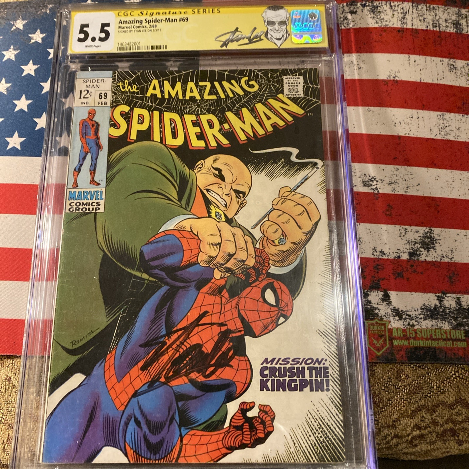 Amazing Spider-Man #69 Cgc 5.5  Signed By Stan Lee.. Beautiful Signature..
