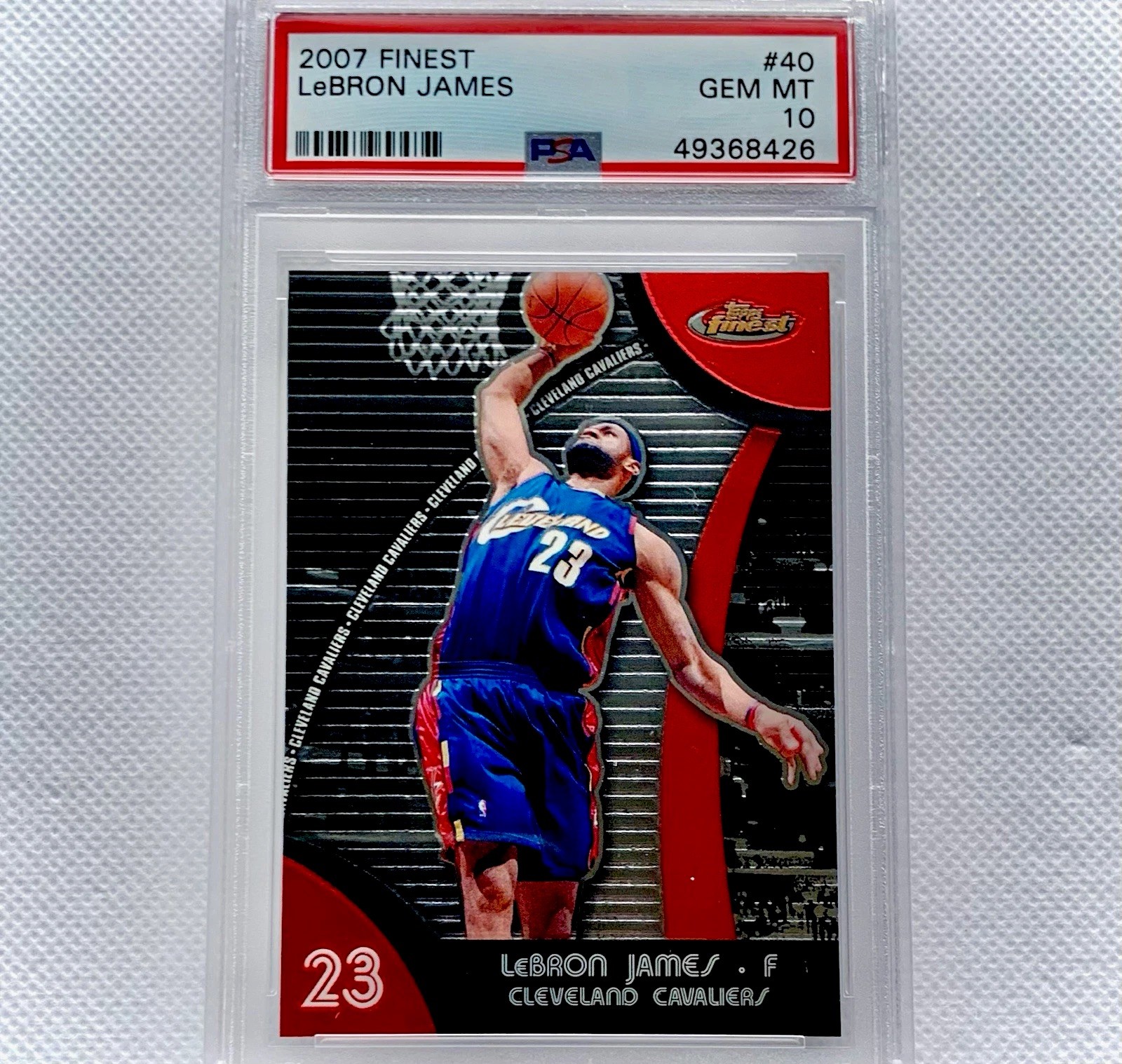 2007-08 Topps Finest LeBron James #40 PSA 10 Gem Mint 💎 2007-08 Topps Finest LeBron James #40 PSA 10 Gem Mint 💎