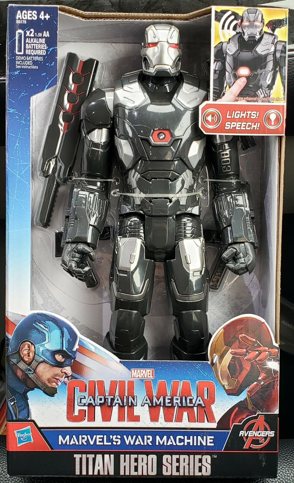 MARVEL CIVIL WAR WAR MACHINE **LIGHTS + TALKING** Titan Hero Series avengers MARVEL CIVIL WAR WAR MACHINE **LIGHTS + TALKING** Titan Hero Series avengers
