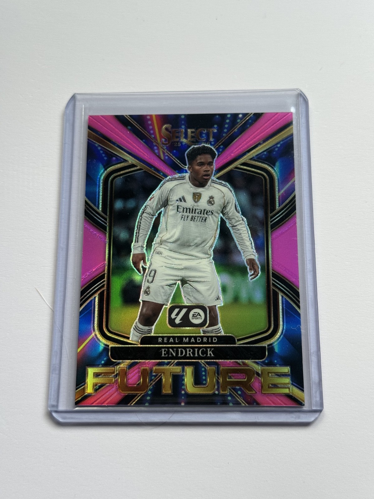 025-26 Panini Select Endrick Future Pink Prizm 09/25 Real Madrid Brazil SSP