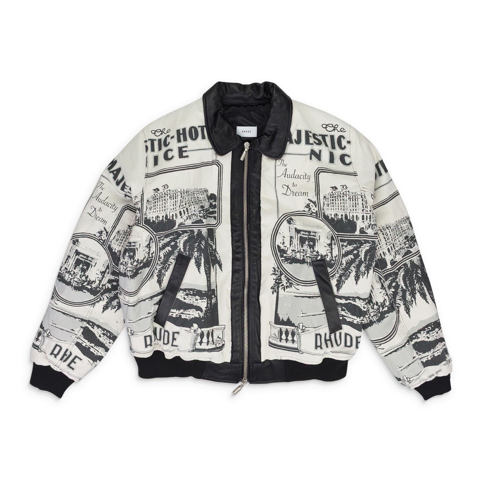NWT RHUDE WHITE VOUYAGE BOMBER JACKET SIZE M $1795 NWT RHUDE WHITE VOUYAGE BOMBER JACKET SIZE M $1795