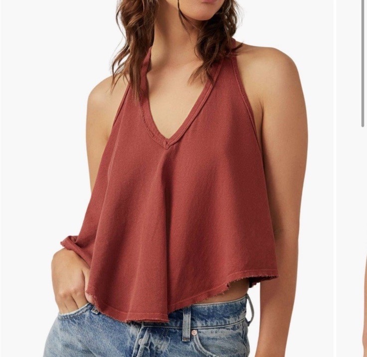 Free People x We The Free Karri Swing Tank Top in Burnt Henna Brand New XS