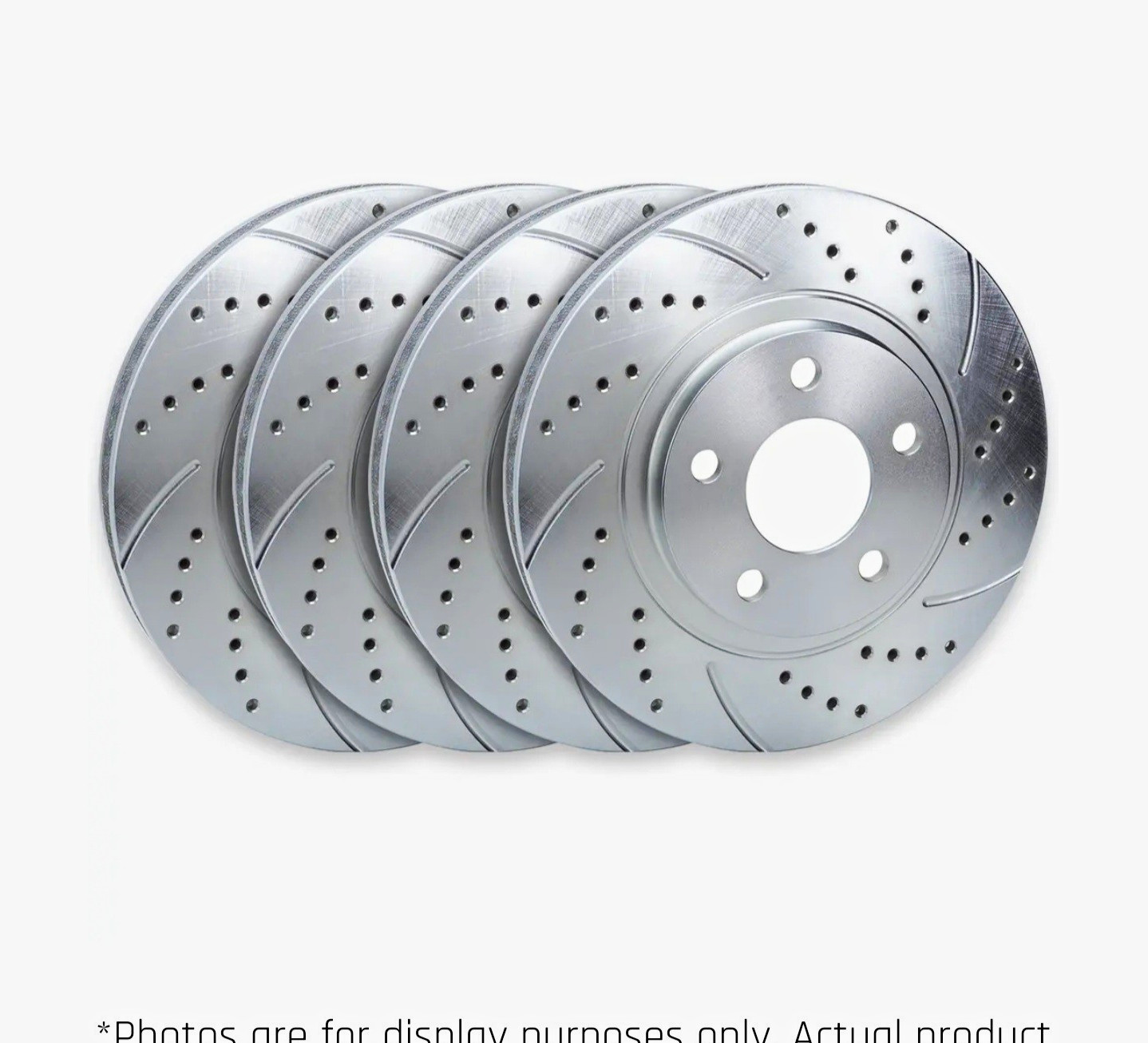 Front+Rear 2005 Nissan Maxima Performance Cross-Drilled & Slotted Brake Rotors.