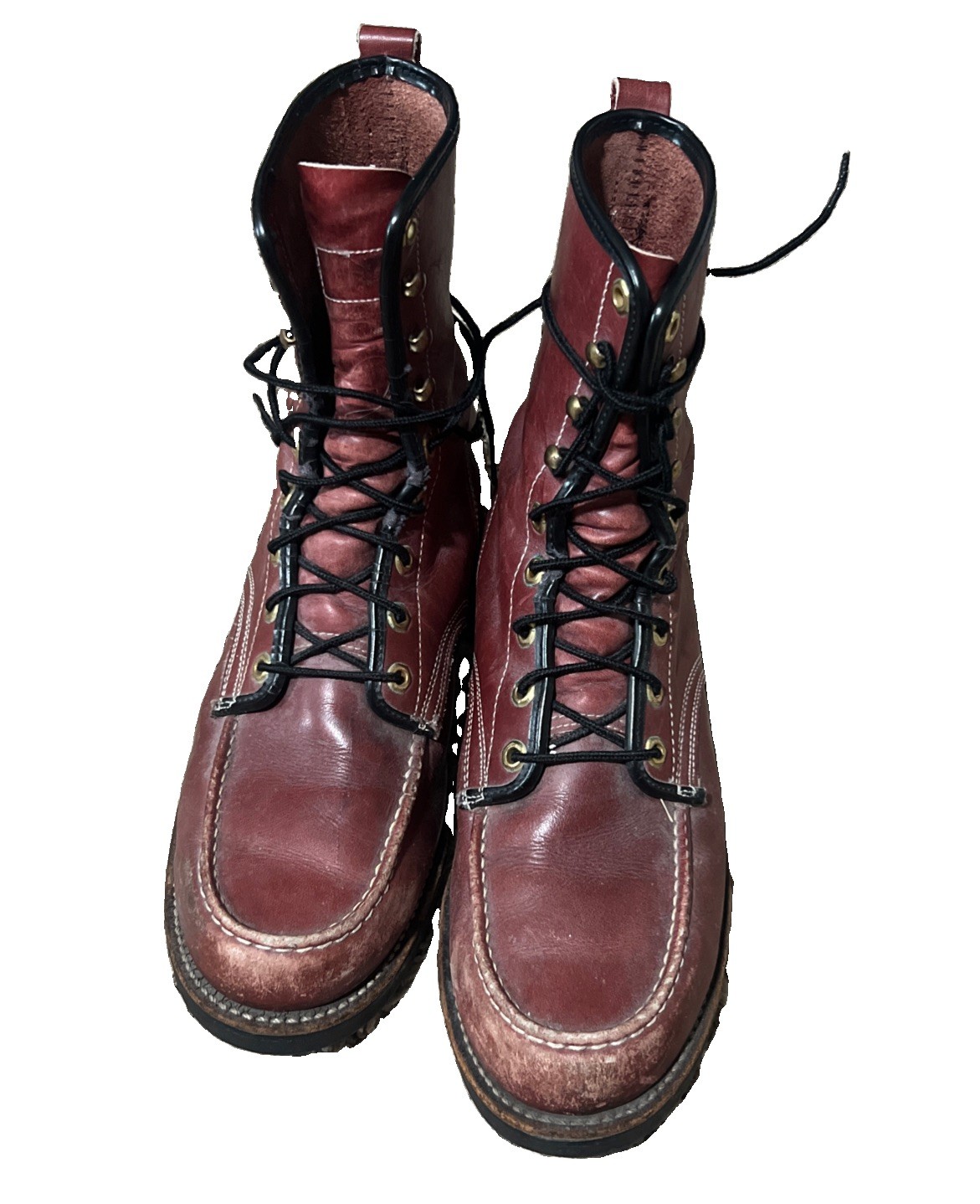 Vintage Oxblood Herman Santa Rosa USA Made Logger Boots 12 Vintage Oxblood Herman Santa Rosa USA Made Logger Boots 12