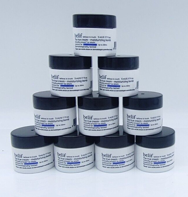 10x Belif The True Cream moisturizing Bomb Travel Size ,5ml each 50ml Total 10x Belif The True Cream moisturizing Bomb Travel Size ,5ml each 50ml Total