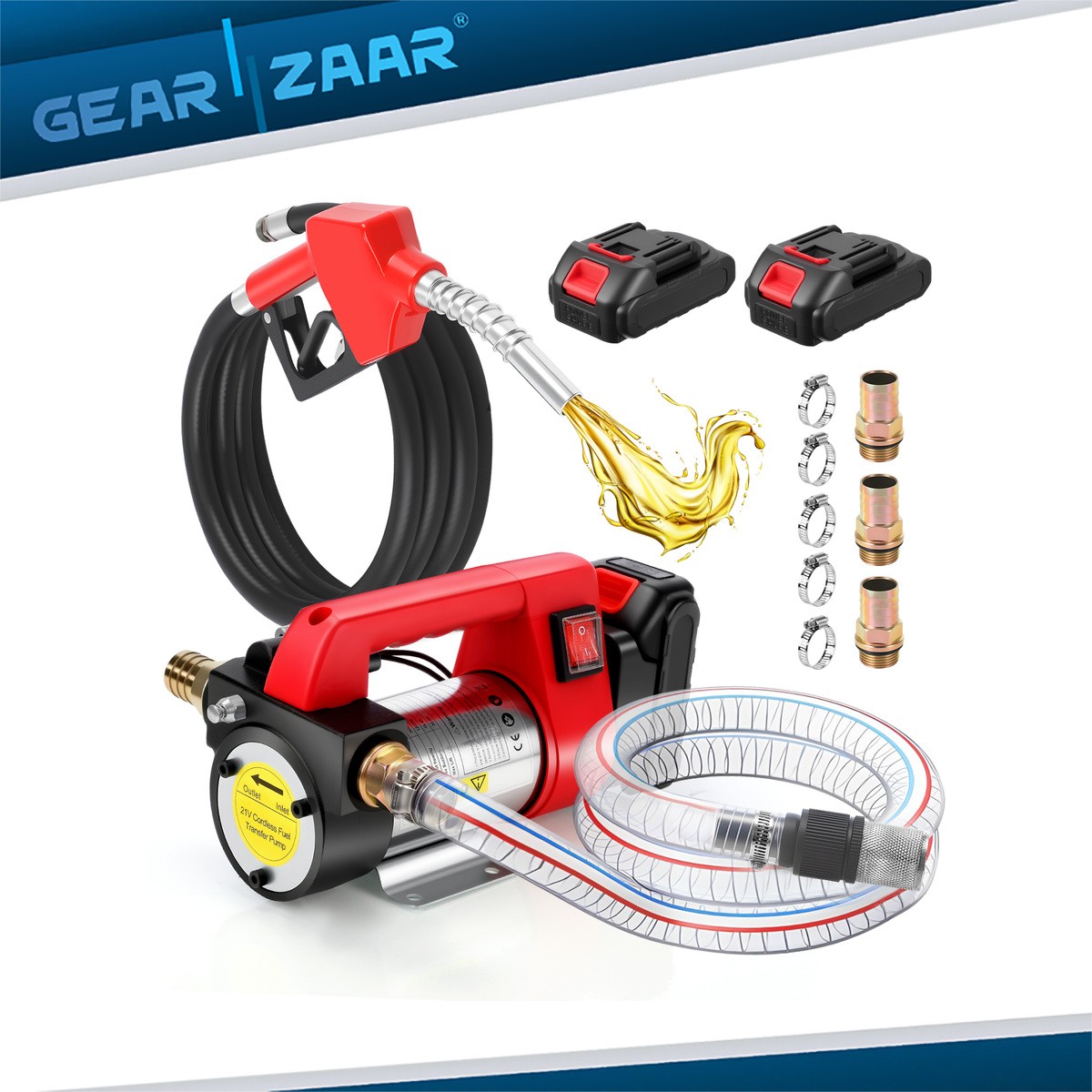 Cordless Diesel Transfer Pump 260W Cordless 12GPM + Battery 21V DC 260W 12GPM