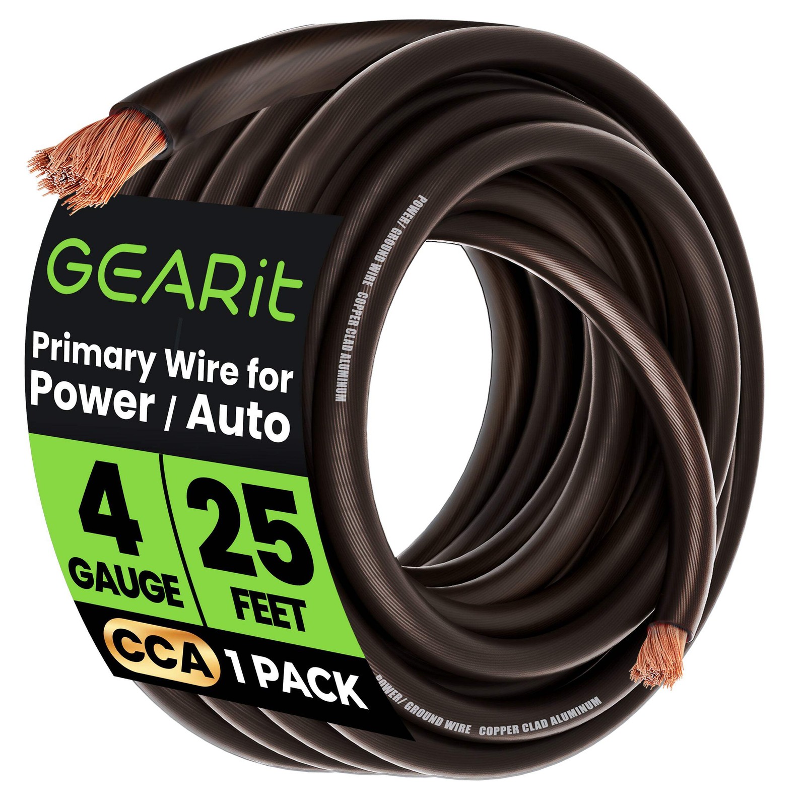 GEARit 4 Gauge 25\' CCA Amplifier Power / Amp Ground Wire, Black/Blue/Red GEARit 4 Gauge 25\' CCA Amplifier Power / Amp Ground Wire, Black/Blue/Red