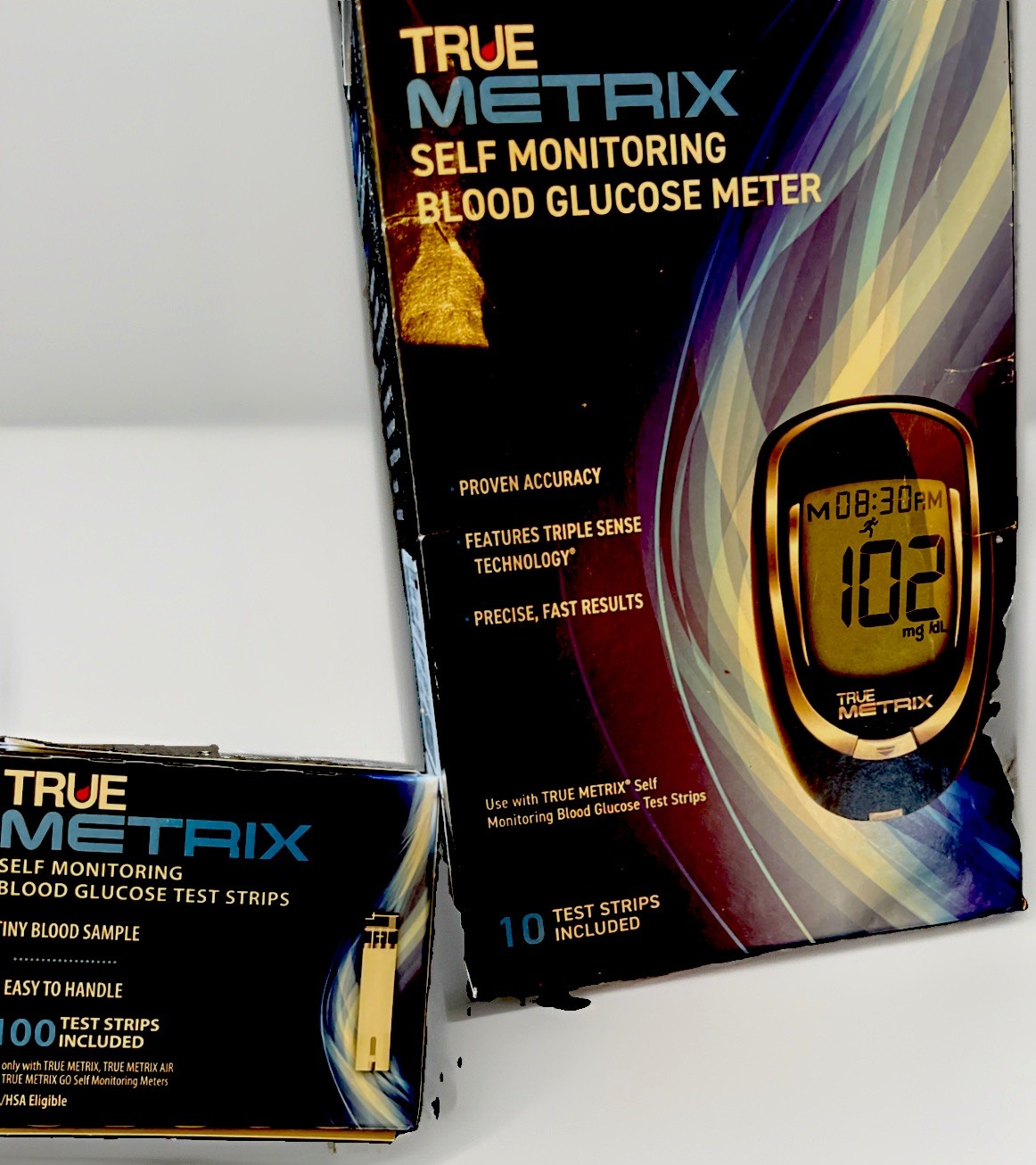 True Metrix Self Mon.  Blood Glucose Meter w/ 110 Test Strips.  Unopened.