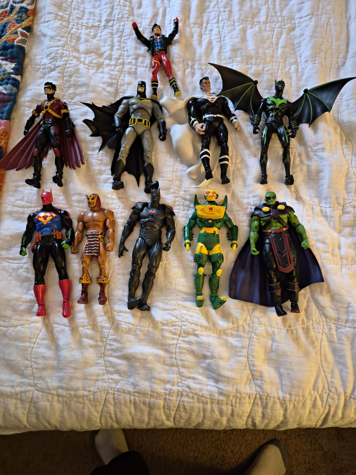 DC Comics Mixed Lot Action Figures Batman Superman Robin Martian Manhunter (10)