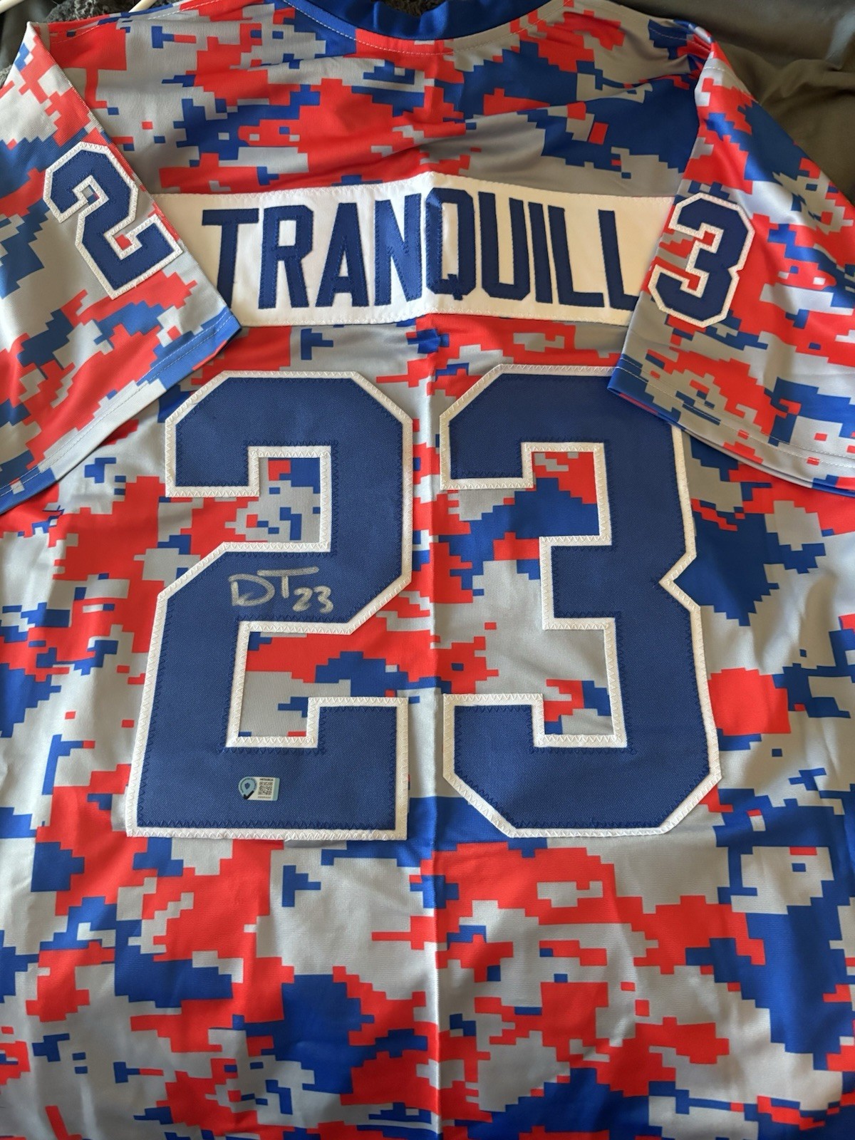 Drue Tranquill Autographed KC Chiefs Custom Jersey Metabilia Certified Drue Tranquill Autographed KC Chiefs Custom Jersey Metabilia Certified