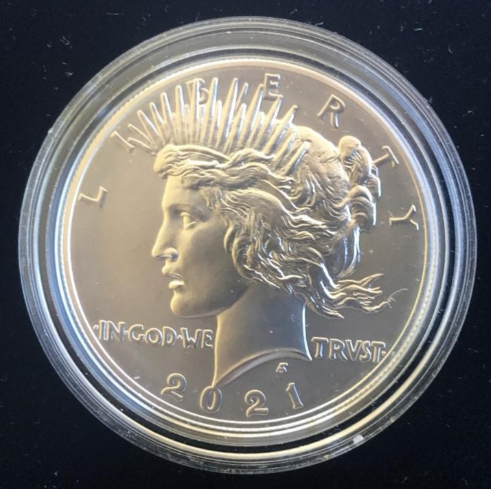 2021 PEACE DOLLAR ~ U S MINT ~ 0.999 FINE SILVER ~ 0.858 TOZ. ~ ORIG BOX + COA