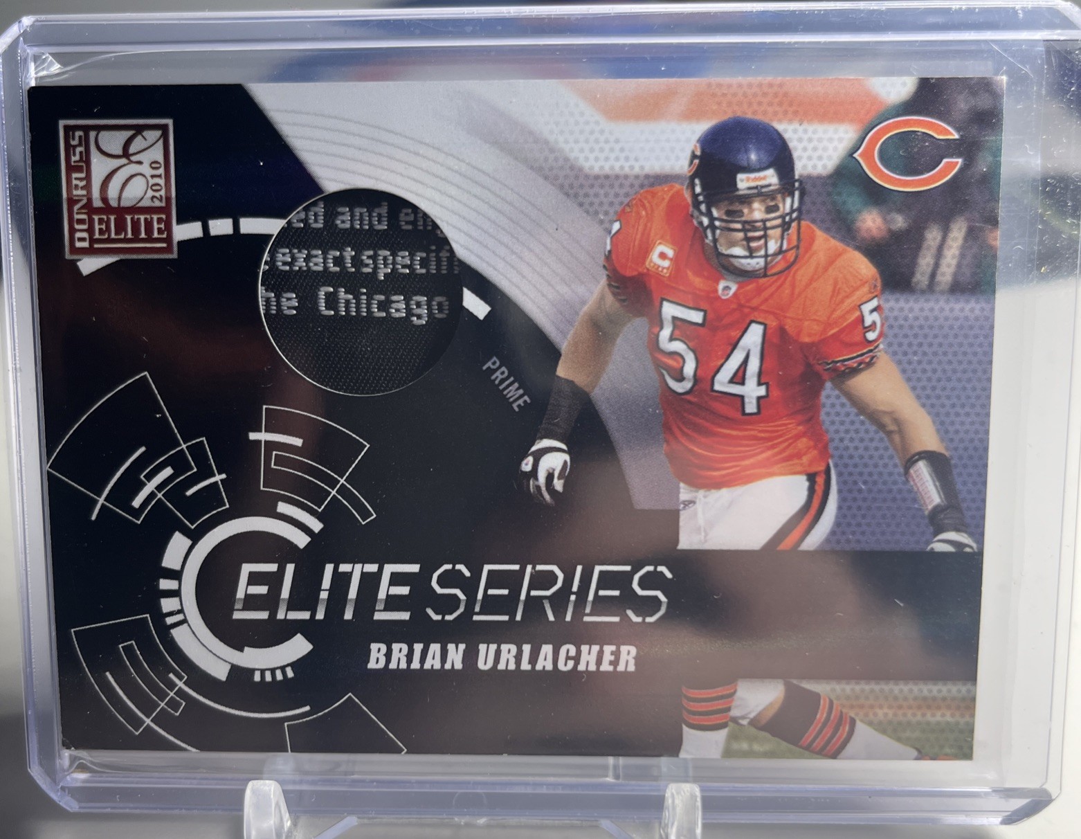2010 Panini Elite Brian Urlacher “Chicago” Laundry Tag Patch 36/50 2010 Panini Elite Brian Urlacher “Chicago” Laundry Tag Patch 36/50