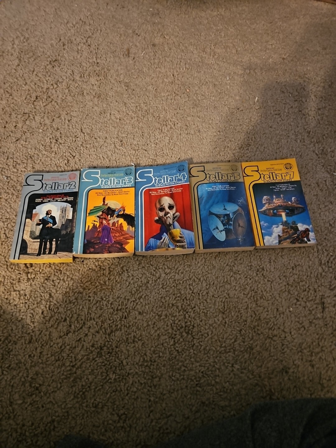 Lot 5 Vintage Stellar #2 3 4 5 7 by Del Rey, Del Rey Books 