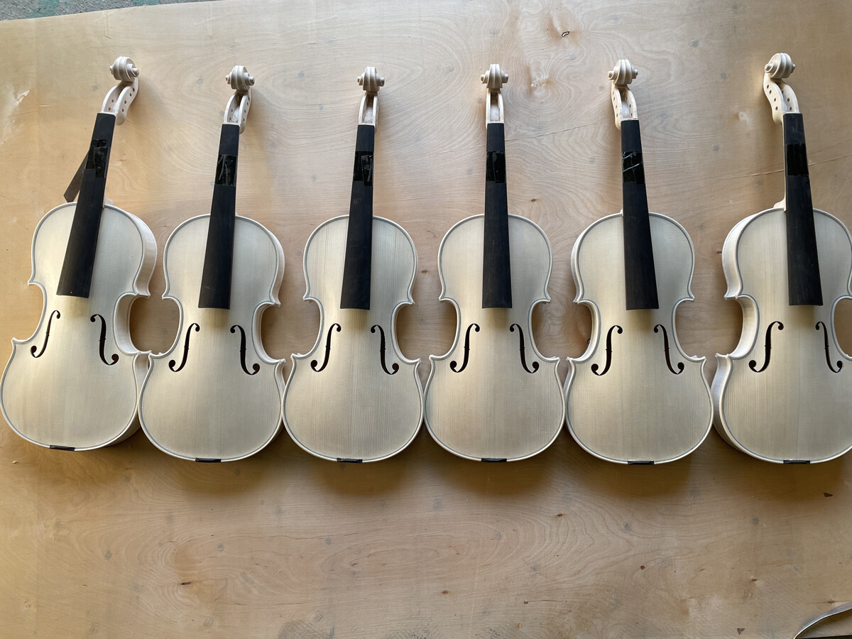 1PCS Unfinished Violin 4/4 Size Flame Maple Wood Spruce Top for Crafting Violins 1PCS Unfinished Violin 4/4 Size Flame Maple Wood Spruce Top for Crafting Violins