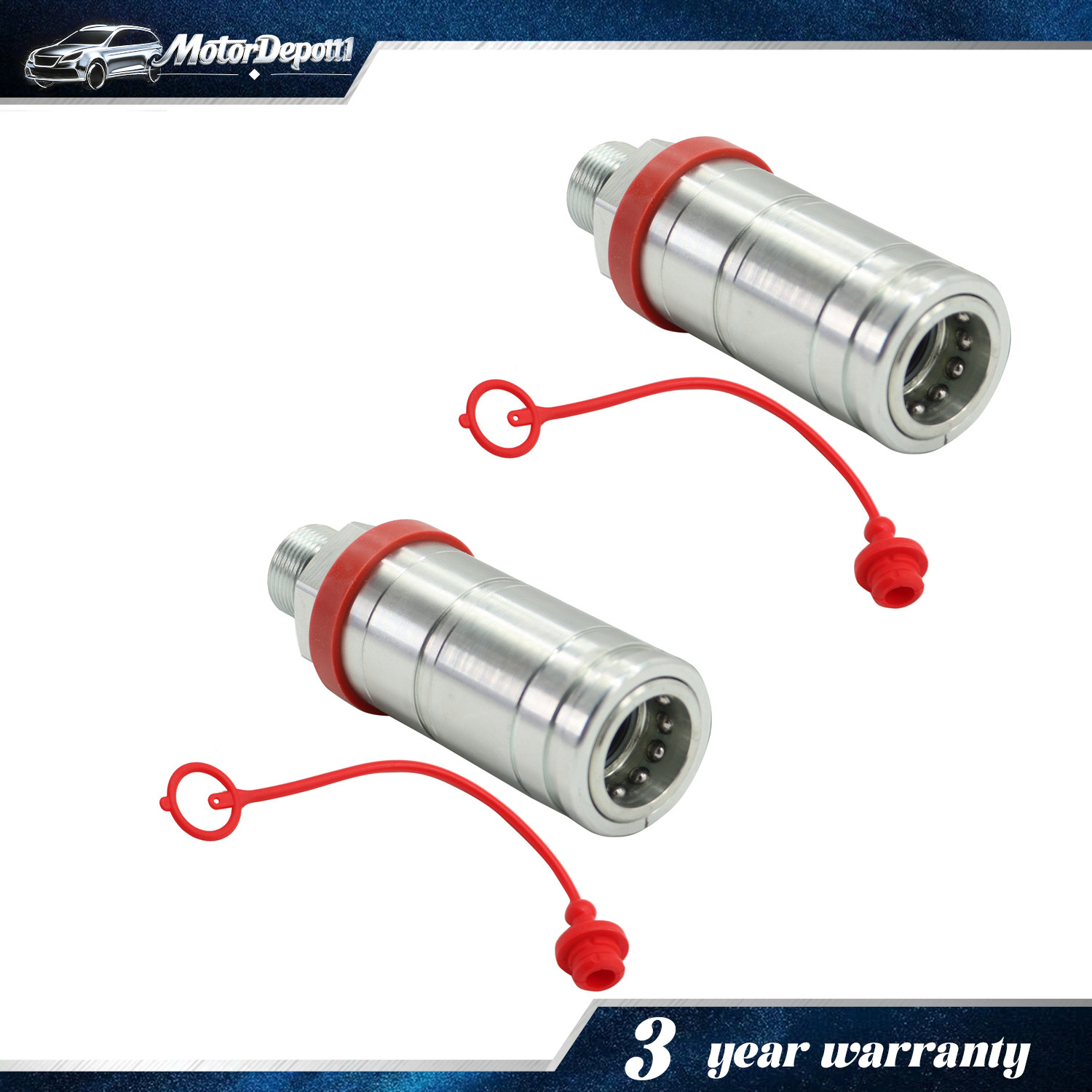2Pcs Female Hydraulic Quick Coupler For John Deere Massey Ferguson 6120 6220